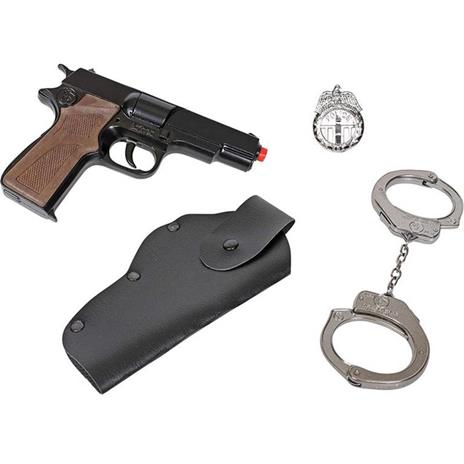 Set Agente Di Polizia Die-Cast Con Pistola, Manette E Accessori Itn 4256 - 2