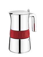 BRA 170566 manual coffee maker Moka pot Rosso, Acciaio inossidabile