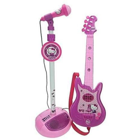 Reig 1494 - Chitarra Hello Kitty a 4 Corde e Microfono con Asta