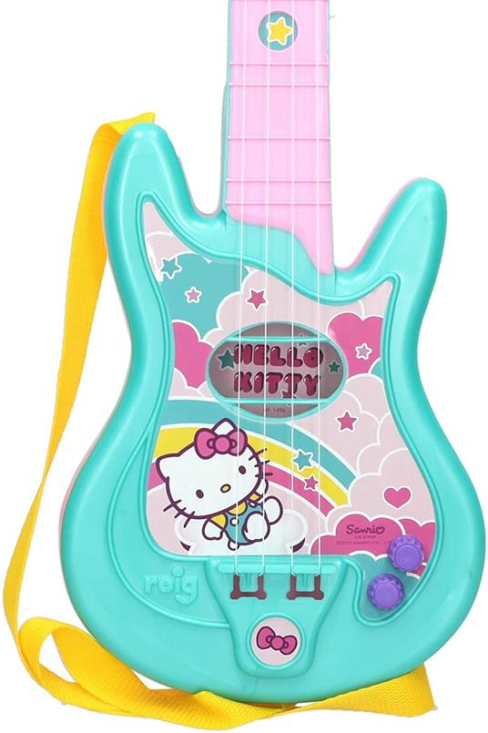 Reig 1494 - Chitarra Hello Kitty a 4 Corde e Microfono con Asta - 6