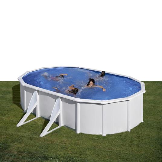 Gre KIT500ECOB piscina fuori terra Piscina con bordi Piscina ovale 14550 L Blu Bianco - 2