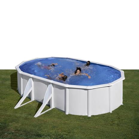 Gre KIT500ECOB piscina fuori terra Piscina con bordi Piscina ovale 14550 L Blu Bianco