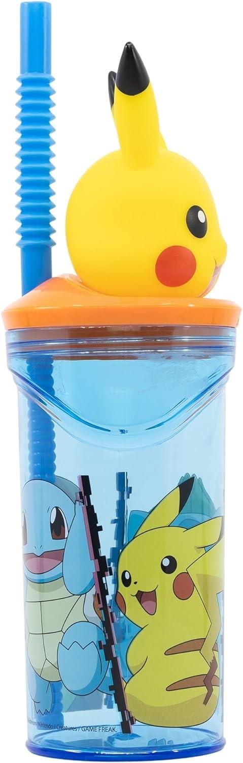 Bicchiere con cannuccia Pokemon