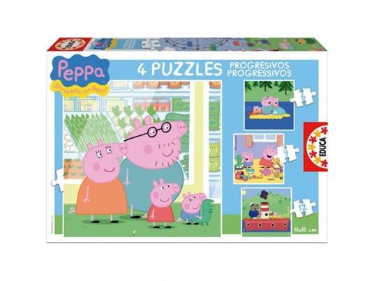 Puzzles progresivos Peppa Pig 6-9-12-16 Educa Borras