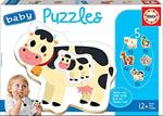 Educa Borras Baby Puzzles The Farm Puzzle, Colore Vario, 17574