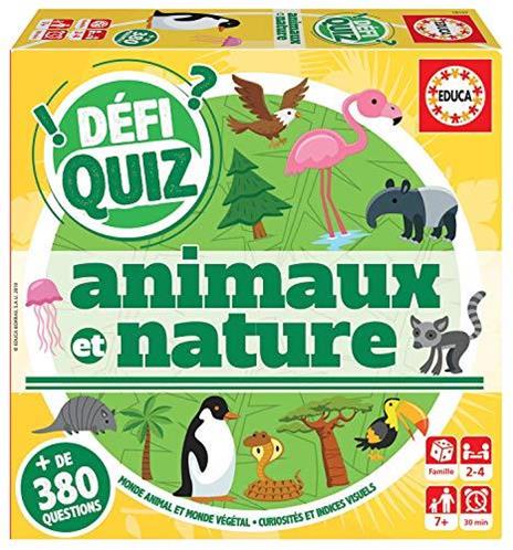 Educa Borrás Defi Quiz Animaux Et Nature Gioco di società, 18157, variato