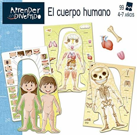 Educa-Imparare è divertente il corpo umano, gioco educativo per bambini, a partire da 4 anni (18701), colore/modello assortito - 2