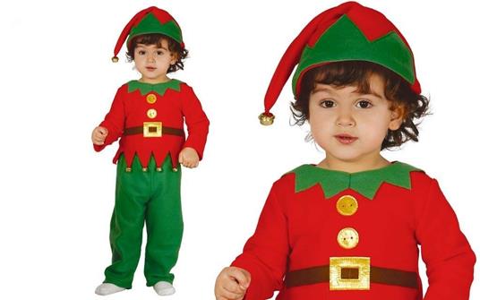 Vestito Elfo Bambino 6-12 Mesi