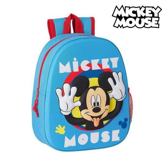 Zaino per Bambini 3D Mickey Mouse Azzurro Chiaro