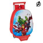 Trolley per la Scuola 3D 705 The Avengers Rosso