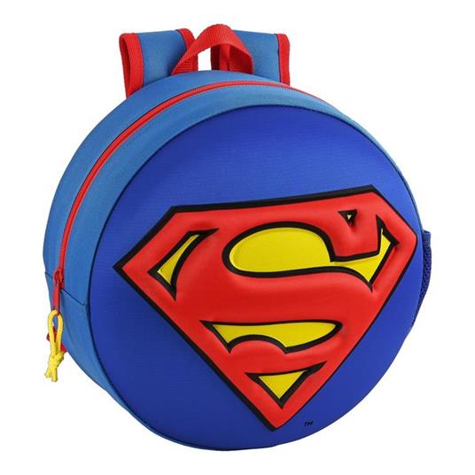 Zaino per Bambini 3D Superman Rosso Azzurro Giallo (31 x 31 x 10 cm)