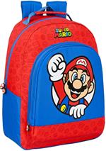 Zaino Scuola Super Mario Rosso Azzurro (32 x 42 x 15 cm)