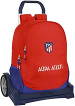 Trolley per la Scuola Atlético Madrid Rosso Blu Marino (32 x 44 x 16 cm)