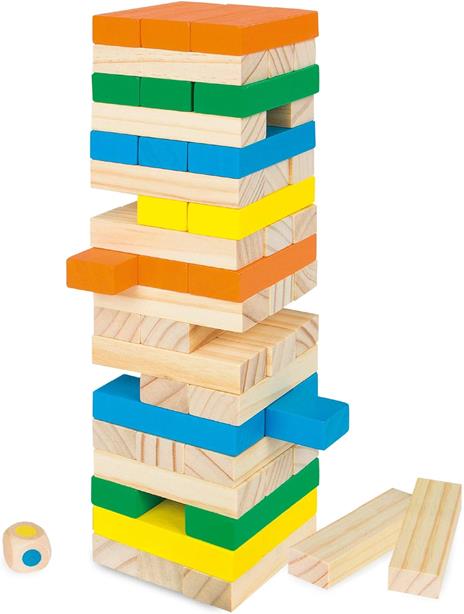 Torre dei Blocchi in Legno - Gioco da Tavolo Classico