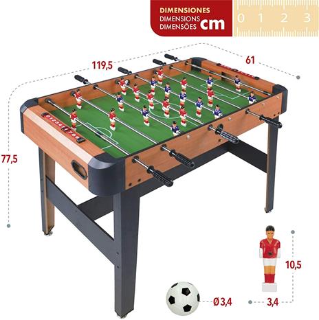 COLORBABY Calcio Balilla in Legno Pieghevole Cbgames Calcio Balilla 121 x 61 x 79 cm 121 x 61 x 79 cm - 5