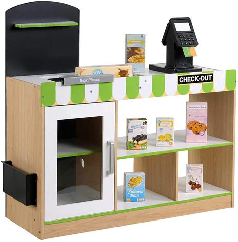 WOOMAX Legno con Accessori per Cibo, Scatola registratore, complementi Cucina NOS 3 aos Giocattolo educativo Gioco Imitacin (85387), Multicolore - 2