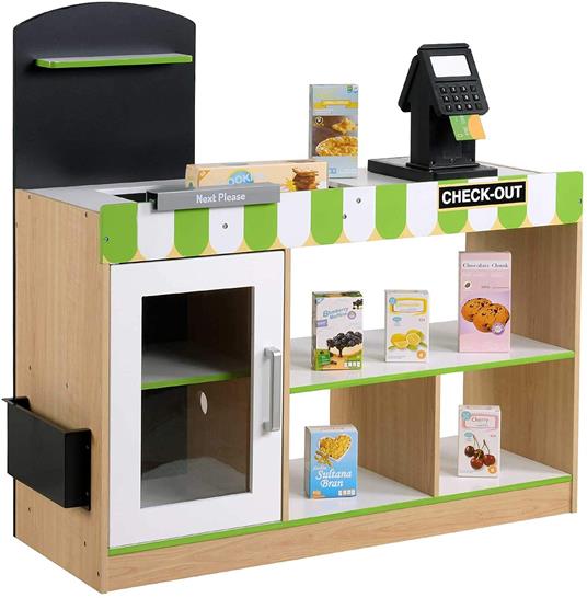 WOOMAX Legno con Accessori per Cibo, Scatola registratore, complementi Cucina NOS 3 aos Giocattolo educativo Gioco Imitacin (85387), Multicolore - 2