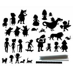 Giocattolo Sagome Personaggi per Teatro delle Ombre Henbea