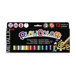 Playcolor 421991 Confezione da 12 tempere solide, colore varie