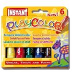 Tempera solida Playcolor 6 colori assortiti