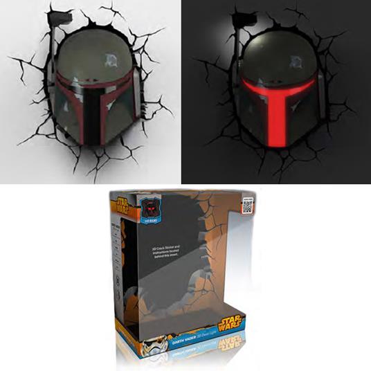 Lampada da Muro 3D Boba Fett Star Wars