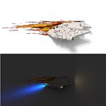 Lampada da Muro 3D - M. Falcon Star Wars