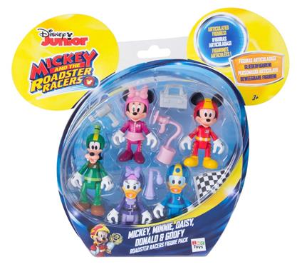 Topolino E Gli Amici Del Rally. Pack 5 Personaggi Articolati Con Accessori