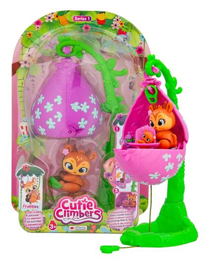 Personaggio Cutie Climbers Serie 1 Fruitties Con Casetta Fiore, Cucciolo E Cibo A Sorpresa Imc Toys 908796
