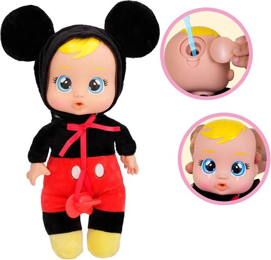 Bambola Cry Babies Tiny Cuddle Disney Mickey - 3