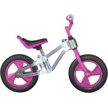 Bicicletta Primi Passi Per Bambini 12" Rosa Con Telaio In Led Toimsa 7001