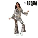 Costume Per Adulti Disco Argentato 2 Pezzi M/L