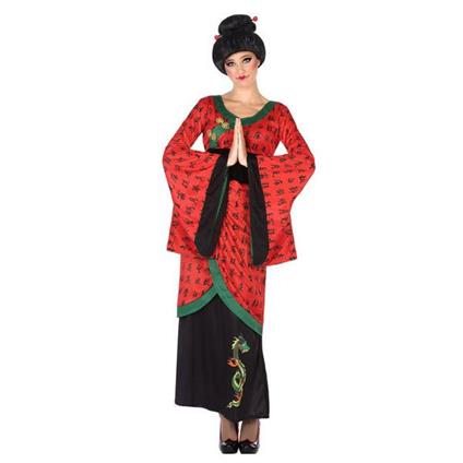 Costume Per Adulti Cinese Donna Rosso 1 Pezzo Xl