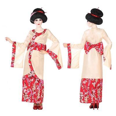 Costume Per Adulti Geisha Rosa 2 Pezzi M/L - 6