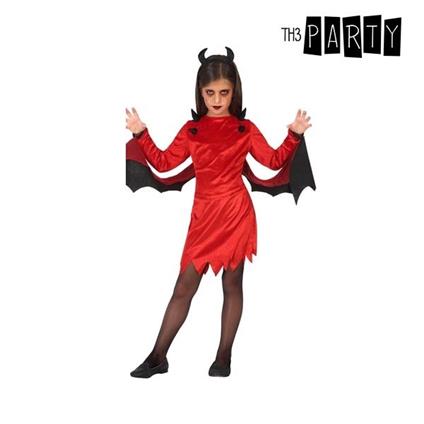Costume Per Bambini Demonio Donna Rosso 3 Pezzi 3-4 Anni