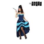 Costume Per Adulti Showgirl Azzurro 2 Pezzi M/L