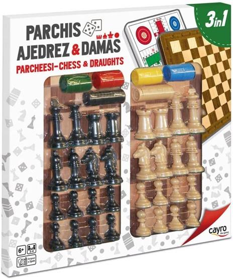 Parcheesi, Chess And Draughts With Acc. 40X40 Cm - 3