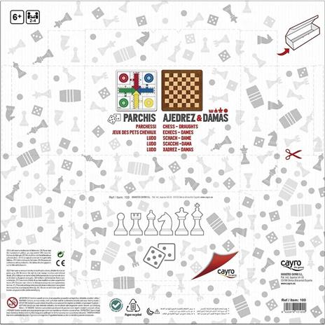 Parcheesi, Chess And Draughts With Acc. 40X40 Cm - 4