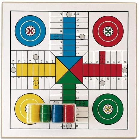 WOODEN PARCHEESI - GOOSE BOARD WITH ACC. 33X33 CM - 2