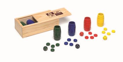 WOODEN PARCHEESI ACC. WITH GLASS COVER