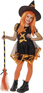 Costume Strega Alla Moda Arancione 3-4 anni (S8833-S)