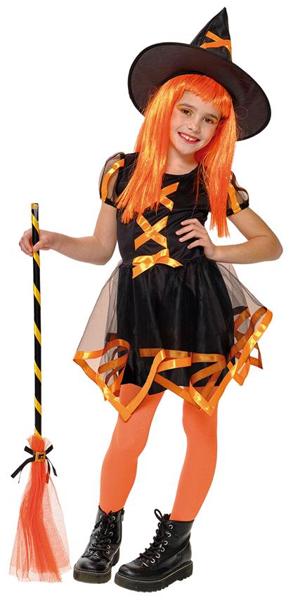 Costume Strega Alla Moda Arancione 7-8 anni (S8833-L)