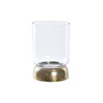 Portacandele DKD Home Decor Cristallo Dorato Alluminio (14 x 14 x 21 cm)