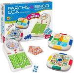 JUINSA - Set di 3 giochi Bingo/Parchis/Oca 54 x 38 cm, multicolore (96828)