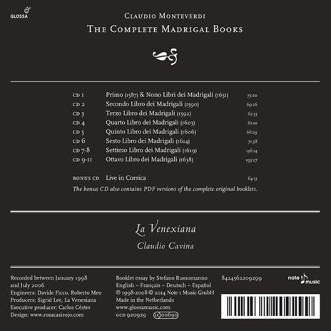 Complete Madrigal Books - CD Audio di Claudio Monteverdi - 2