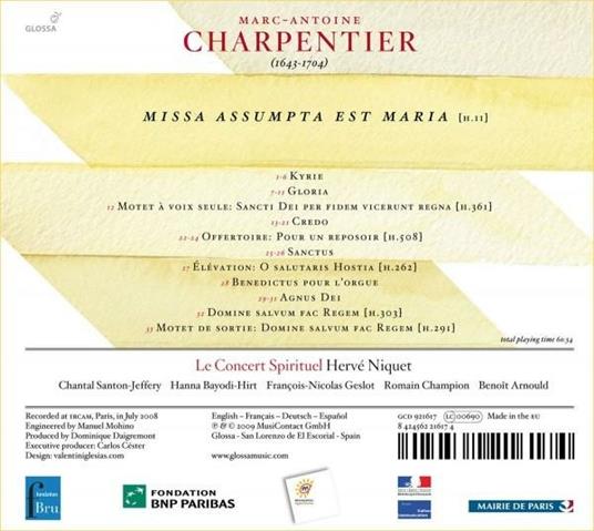 Missa Assumpta Est Maria - CD Audio di Marc-Antoine Charpentier - 2