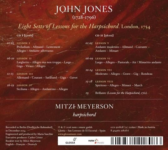 8 Setts Of Lessons (2 Cd) - CD Audio di John Jones - 2