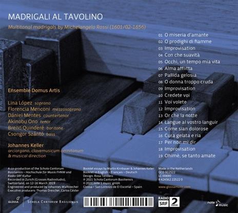 Madrigali al Tavolino - CD Audio di Ensemble Domus Artis - 2