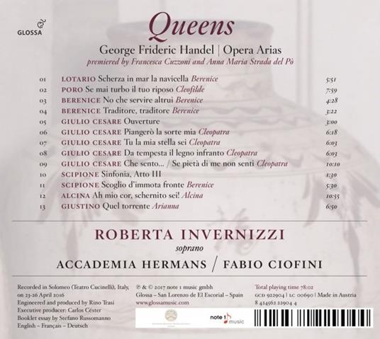 Queens Opera Arias - CD Audio di Georg Friedrich Händel - 2