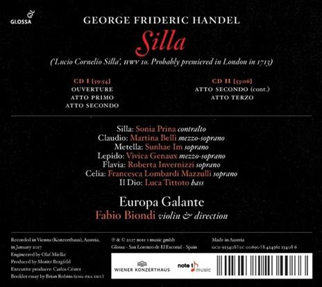 Silla - CD Audio di Georg Friedrich Händel - 2