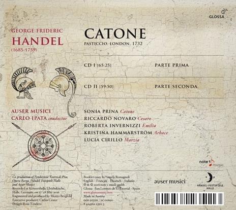 Catone - CD Audio di Georg Friedrich Händel - 2